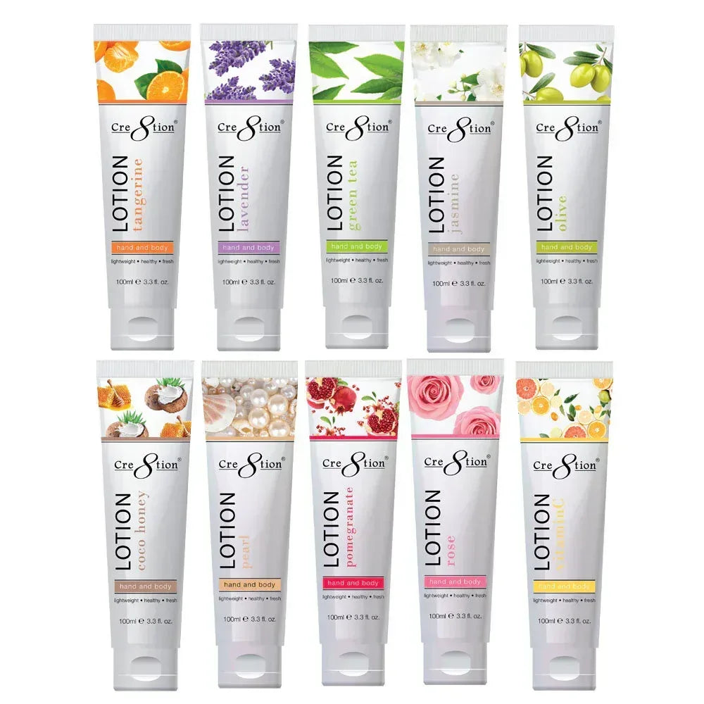 Cre8tion Hand & Body Lotion 100 ml/fl. 3.3oz - LAVENDER, Case 60pcs (Free Gift Box) - TTT Nails Supply