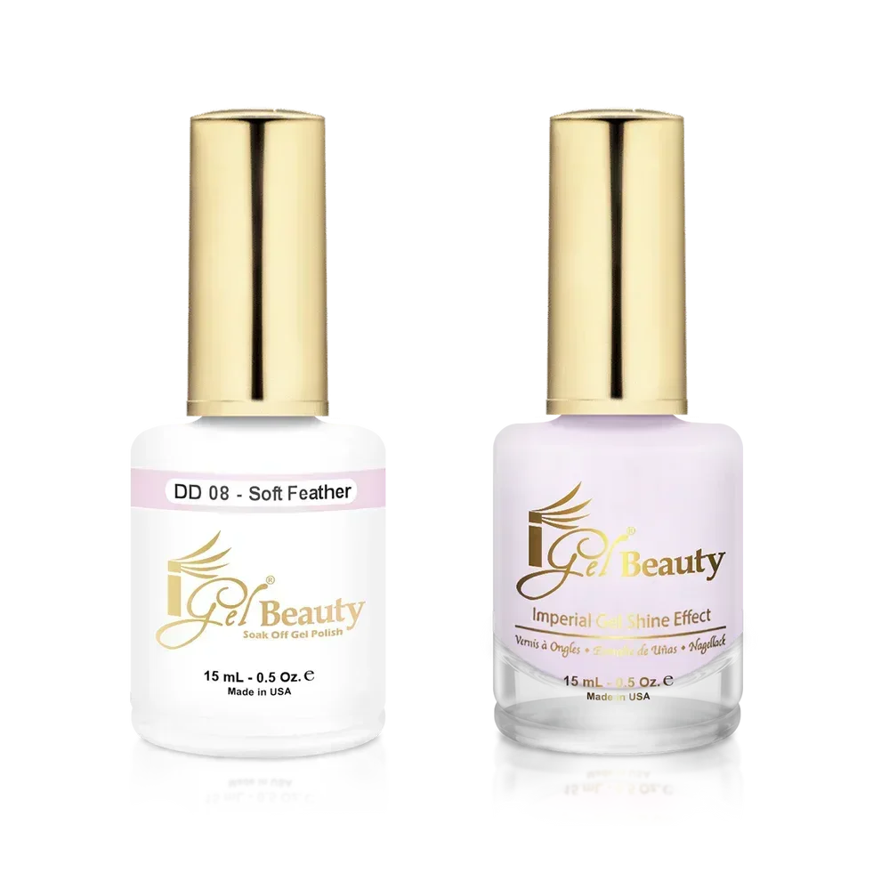 iGel Matching Duo Gel Polish 0.5oz - #008 Soft Feather - TTT Nails Supply