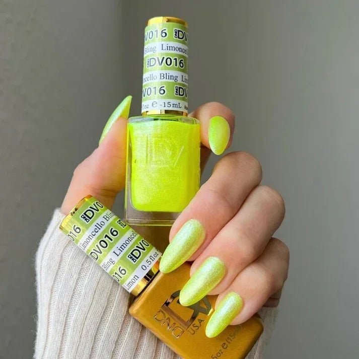 DND DIVA Duo Matching Color - #016 Limoncello Bling - TTT Nails Supply