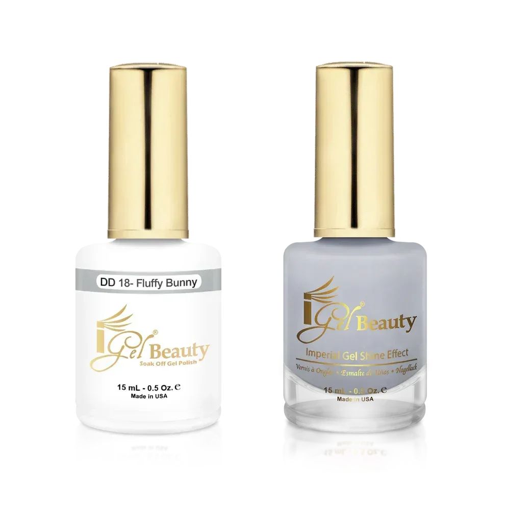 iGel Matching Duo Gel Polish 0.5oz - #018 Fluffy Bunny - TTT Nails Supply