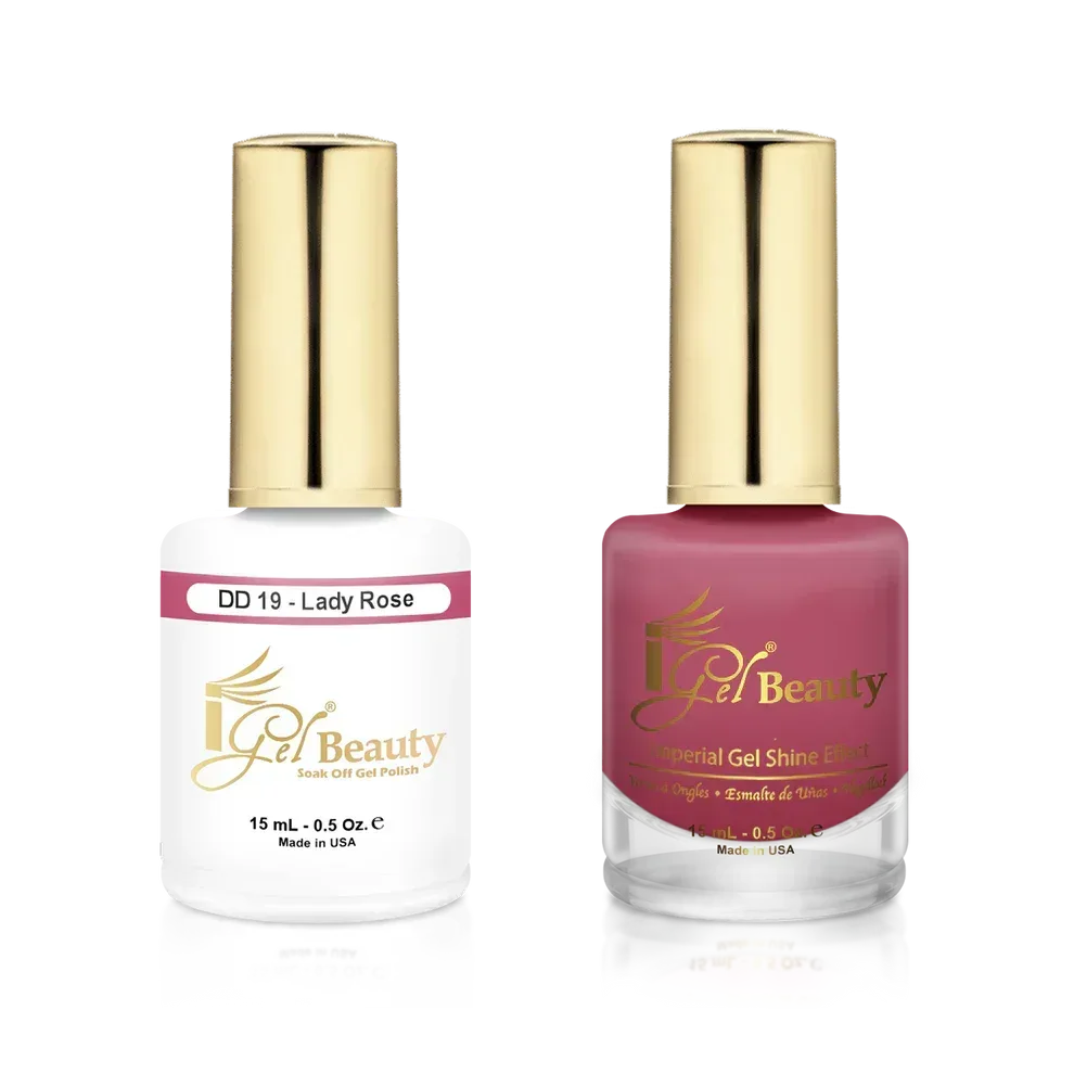 iGel Matching Duo Gel Polish 0.5oz - #019 Lady Rose - TTT Nails Supply