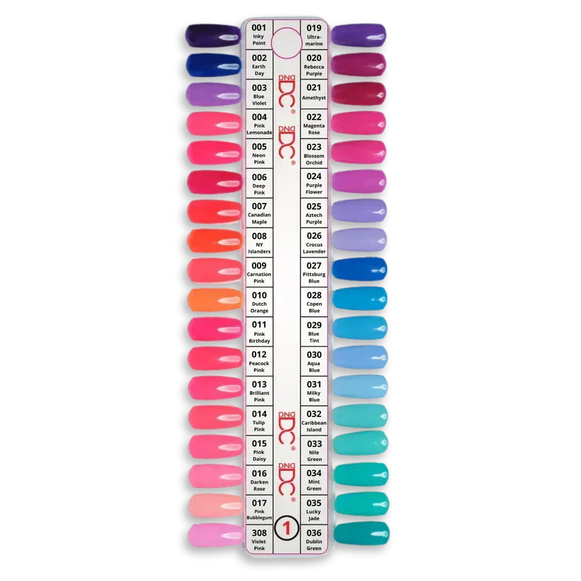 DC Swatch #01 - 36 colors (#001 - #036) - TTT Nails Supply