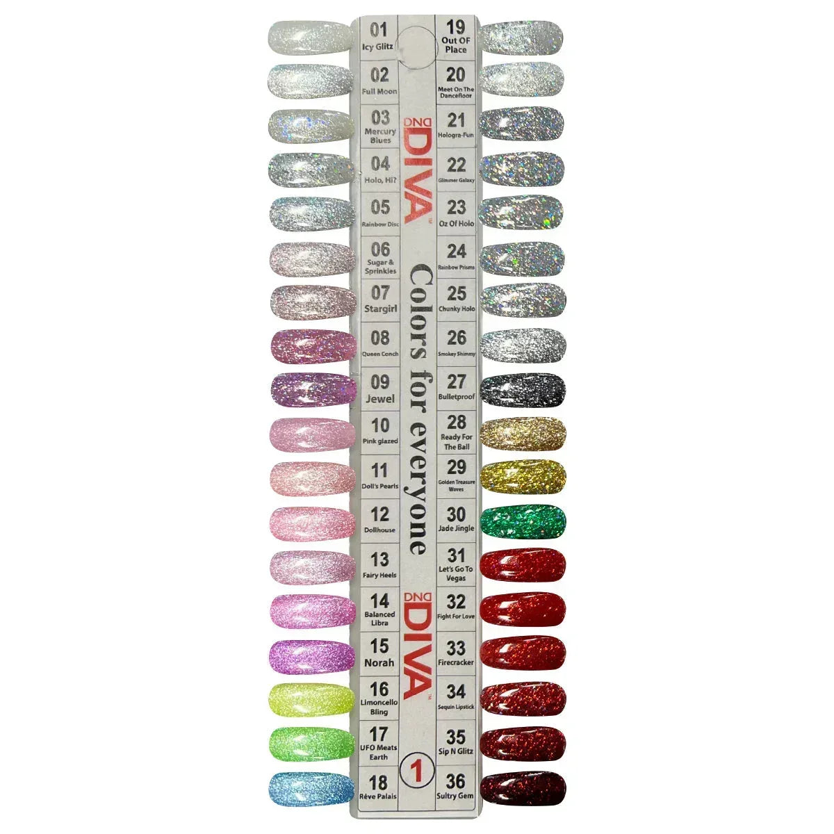 DIVA Duo Gel Polish Swatch #01 (sample tip only) - TTT Nails Supply
