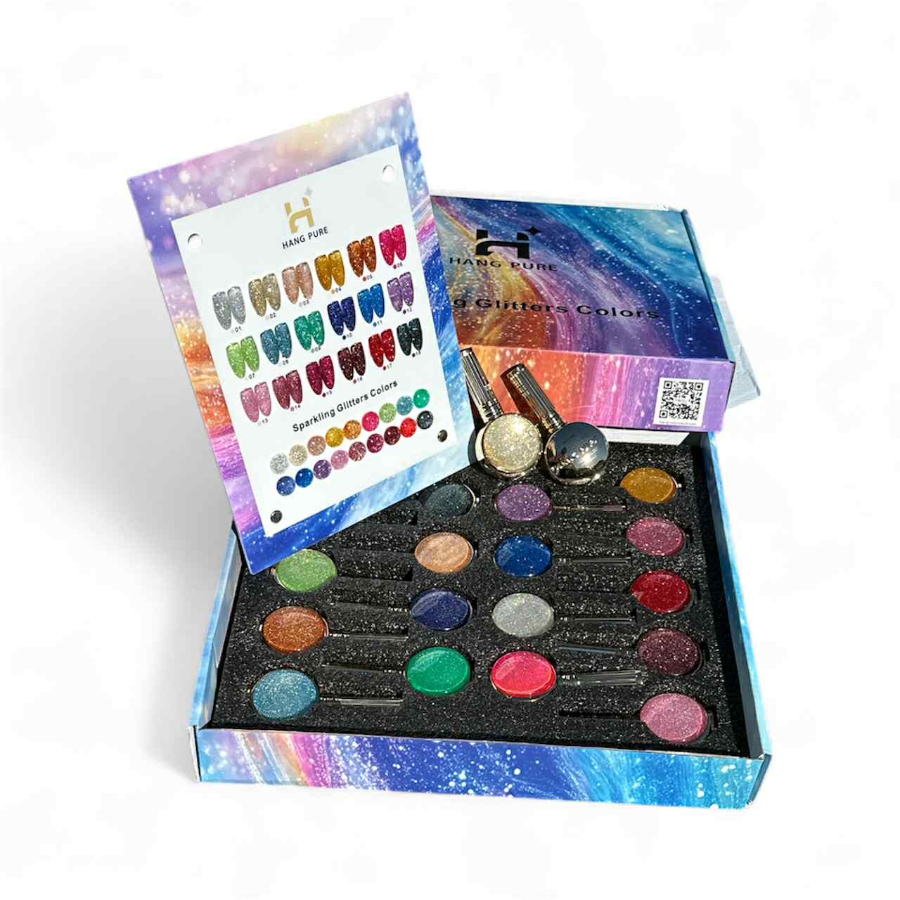 HANG sparkling glitter collection - 18 colors gel 0.5oz + free sample