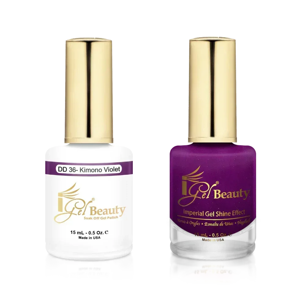 iGel Matching Duo Gel Polish 0.5oz - #036 Kimono Violet - TTT Nails Supply