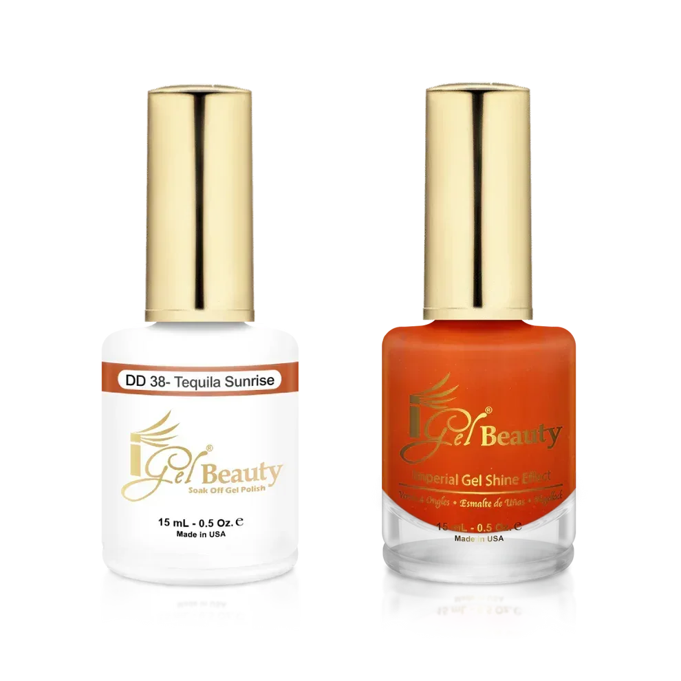 iGel Matching Duo Gel Polish 0.5oz - #038 Tequila Sunrise - TTT Nails Supply