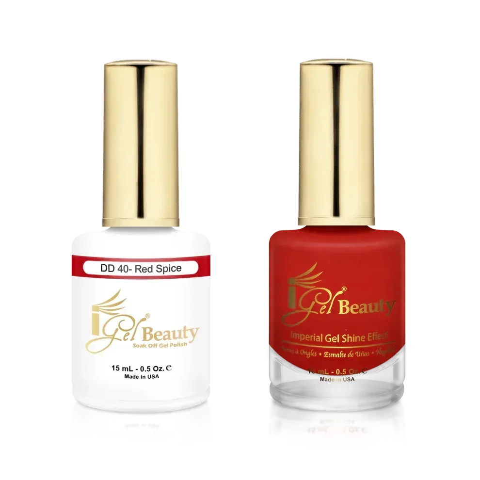 iGel Matching Duo Gel Polish 0.5oz - #040 Red Spice - TTT Nails Supply