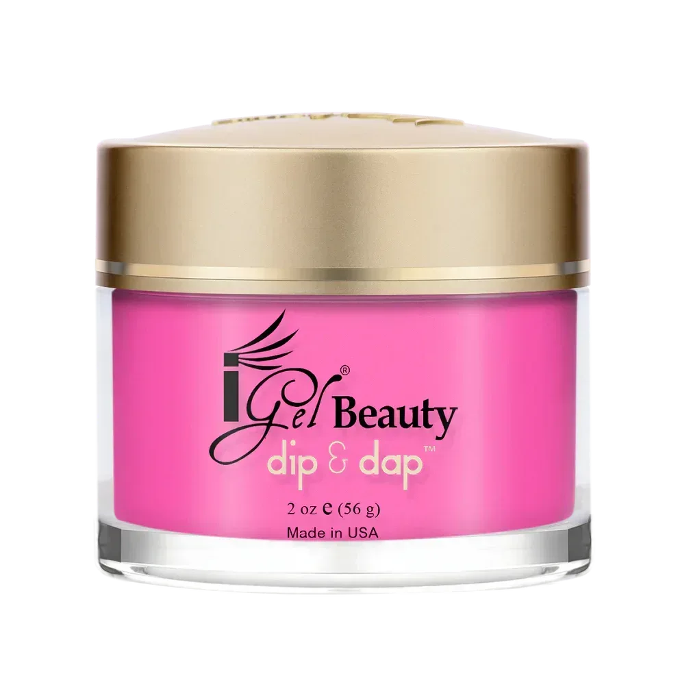 iGel Dip & Dap 2in1 Powder 2oz - #046 Toxic Pink - TTT Nails Supply
