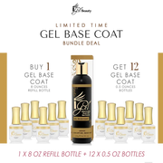 IGEL Gel Base Coat Refill 8oz & 12 Bottles 0.5oz - TTT Nails Supply