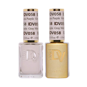 DND DIVA Duo Matching Color - #058 Grey Meets Purple - TTT Nails Supply