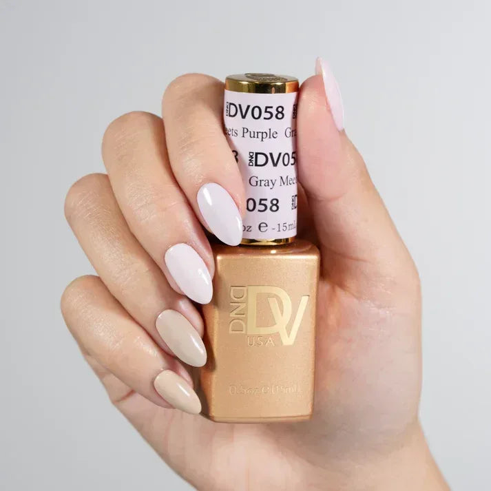 DND DIVA Duo Matching Color - #058 Grey Meets Purple - TTT Nails Supply