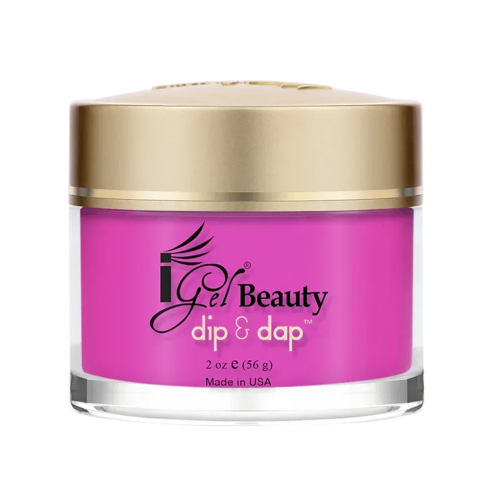 iGel Dip & Dap 2in1 Powder 2oz - #063 Shocking Pink - TTT Nails Supply