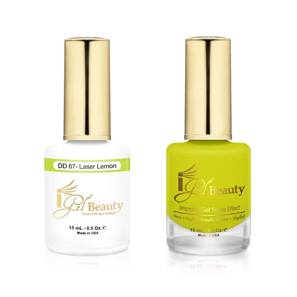 iGel Matching Duo Gel Polish 0.5oz - #067 Laser Lemon - TTT Nails Supply