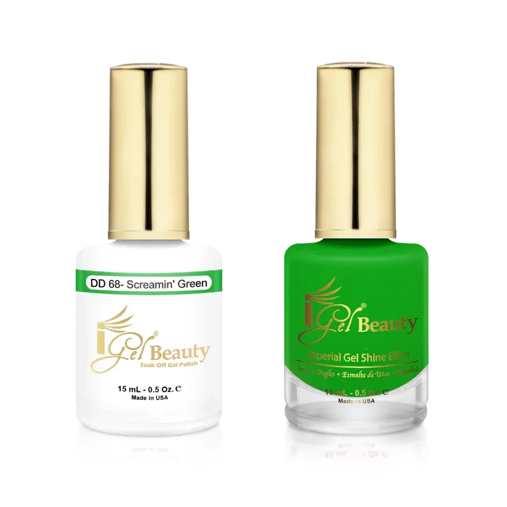 iGel Matching Duo Gel Polish 0.5oz - #068 Screamin' Green - TTT Nails Supply