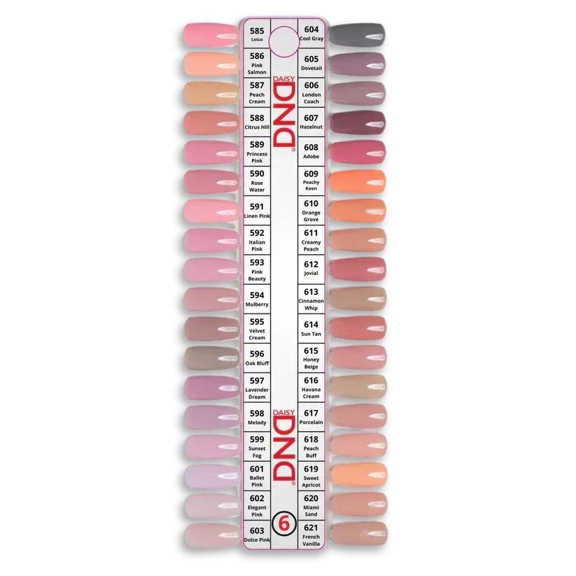 DND Swatch #06 - 36 colors (#585 - #621) - TTT Nails Supply