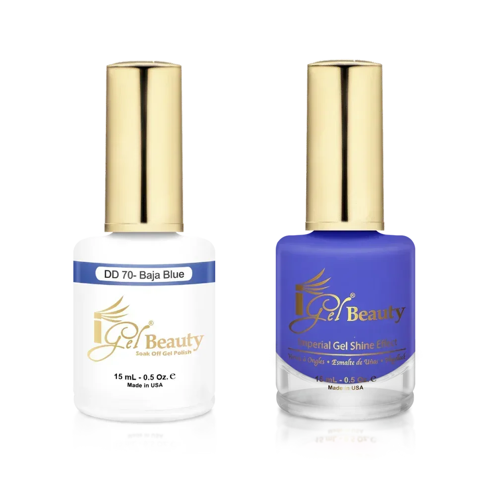 iGel Matching Duo Gel Polish 0.5oz - #070 Baja Blue - TTT Nails Supply