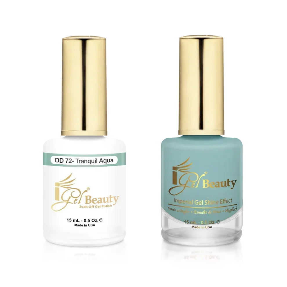 iGel Matching Duo Gel Polish 0.5oz - #072 Tranquil Aqua - TTT Nails Supply