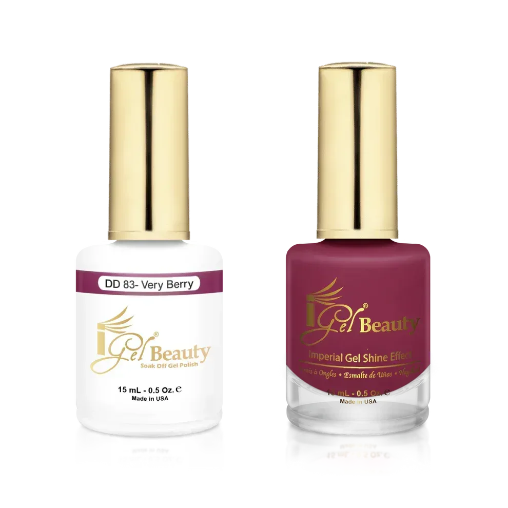iGel Matching Duo Gel Polish 0.5oz - #083 Very Berry - TTT Nails Supply