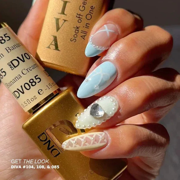 DND DIVA Duo Matching Color - #104 Peppermint Marshmallow - TTT Nails Supply