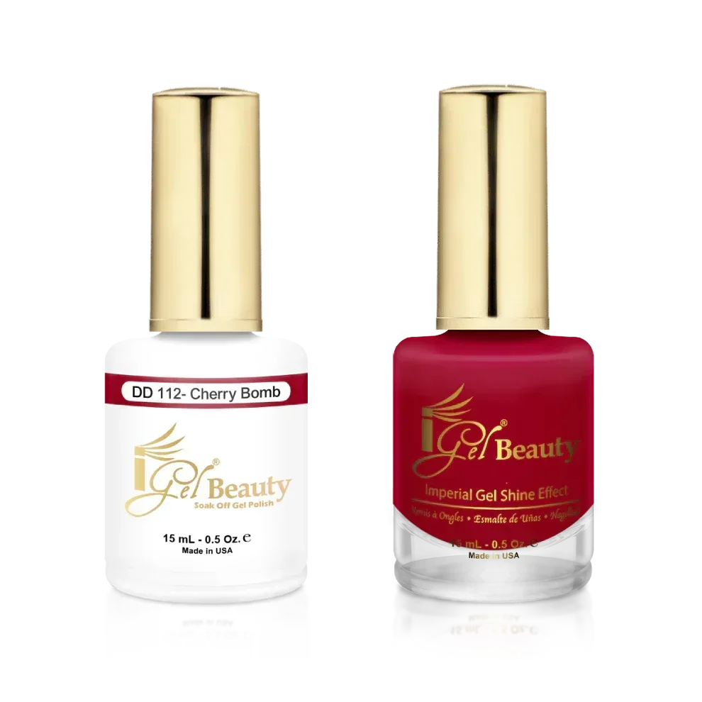 iGel Matching Duo Gel Polish 0.5oz - #112 Cherry Bomb - TTT Nails Supply