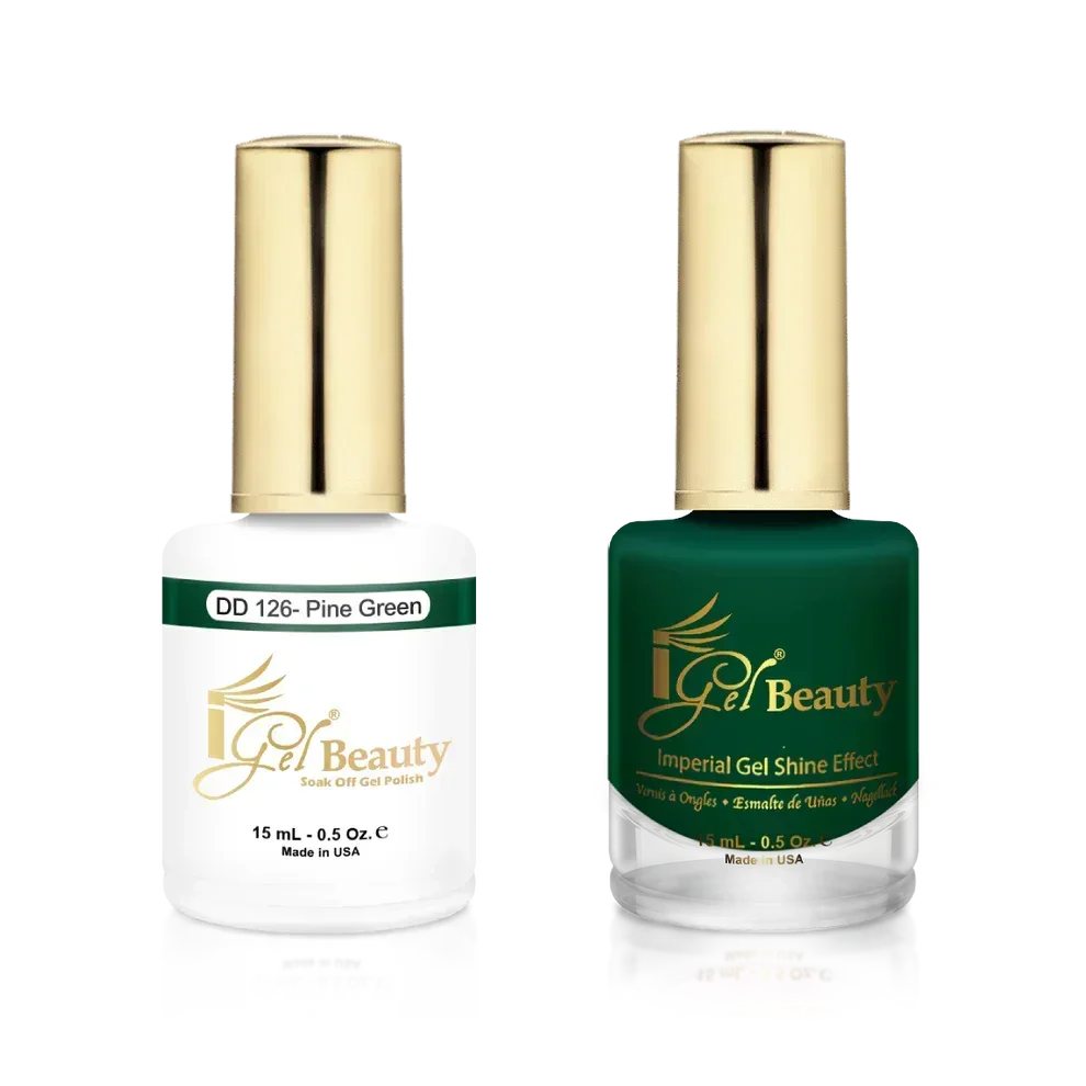 iGel Matching Duo Gel Polish 0.5oz - #126 Pine Green - TTT Nails Supply