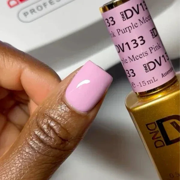 DND DIVA Duo Matching Color - #133 Purple Meets Pink - TTT Nails Supply