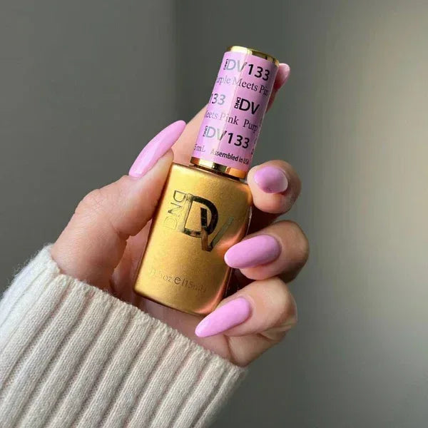 DND DIVA Duo Matching Color - #133 Purple Meets Pink - TTT Nails Supply