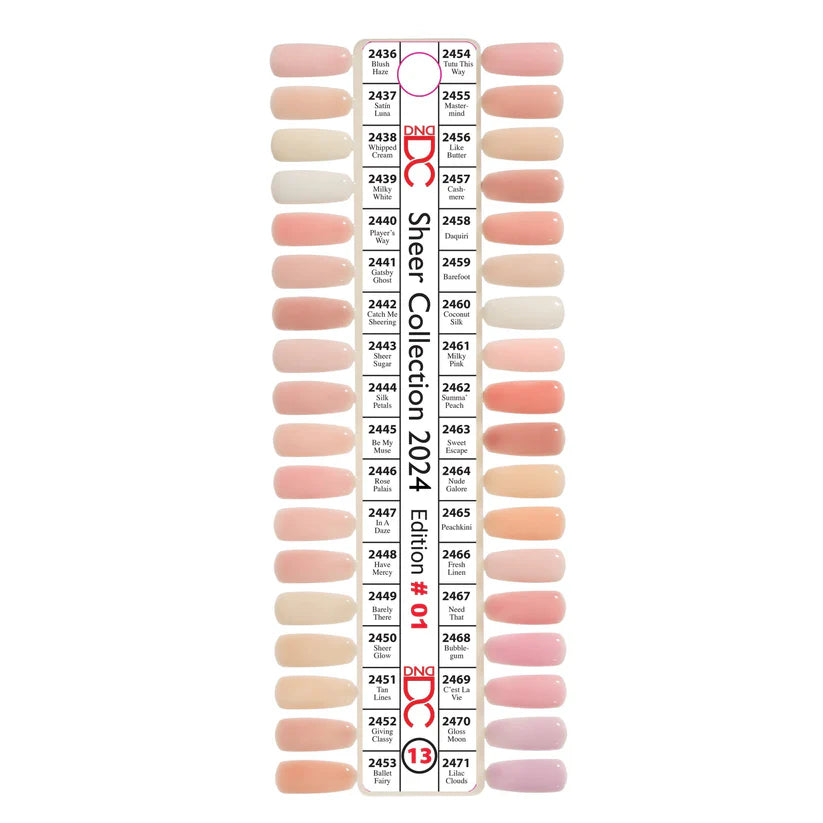DC Swatch #13 - Sheer Collection 36 colors (#2436 - #2471)