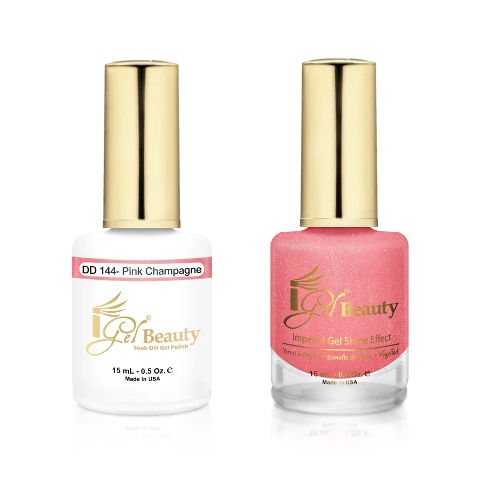 iGel Matching Duo Gel Polish 0.5oz - #144 Pink Champagne - TTT Nails Supply