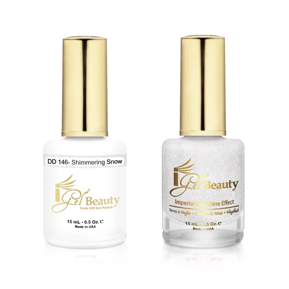 iGel Matching Duo Gel Polish 0.5oz - #146 Shimmering Snow - TTT Nails Supply