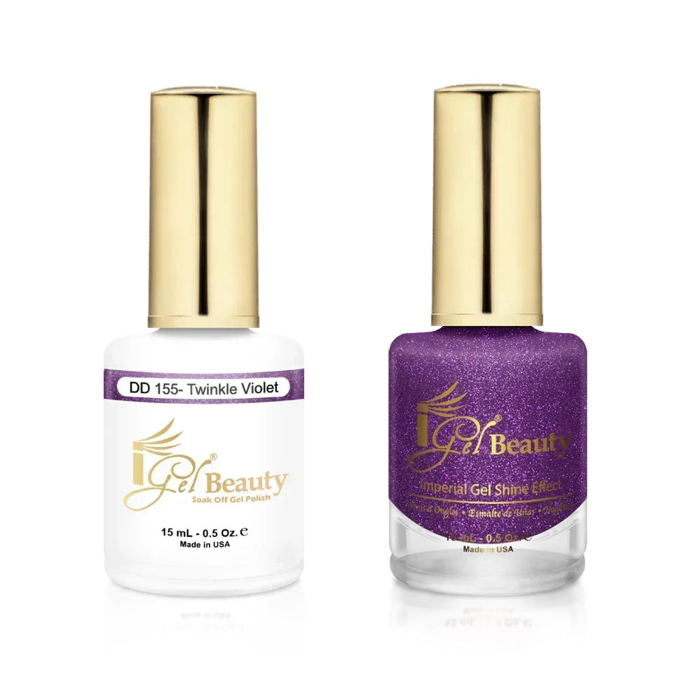 iGel Matching Duo Gel Polish 0.5oz - #155 Twinkle Violet - TTT Nails Supply