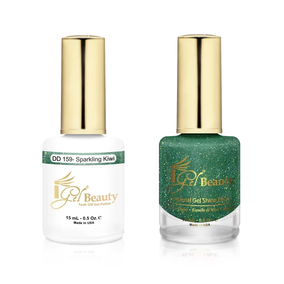 iGel Matching Duo Gel Polish 0.5oz - #159 Sparkling Kiwi - TTT Nails Supply