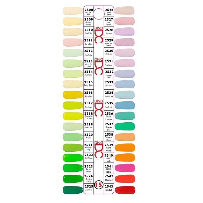 DC Swatch #15 - 36 colors (#2508 - #2543) - TTT Nails Supply