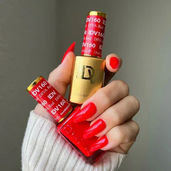 DND DIVA Duo Matching Color - #160 DIVA Red - TTT Nails Supply