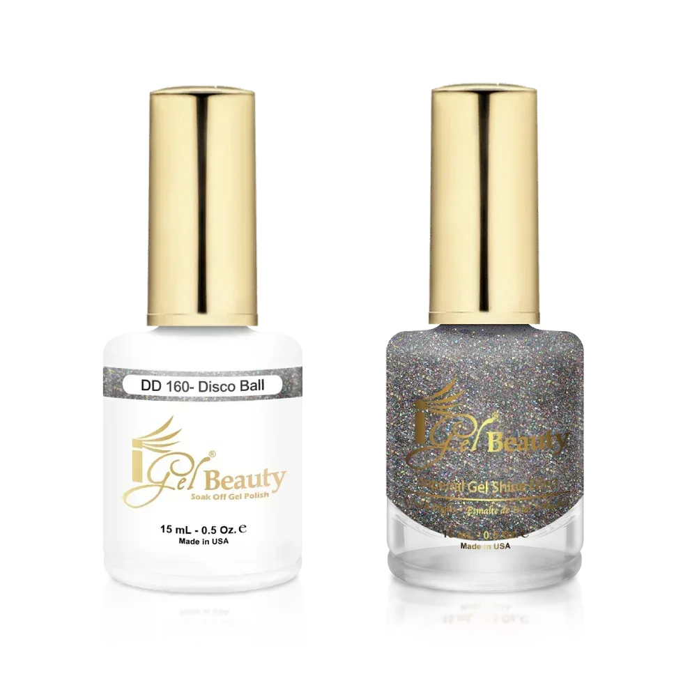 iGel Matching Duo Gel Polish 0.5oz - #160 Disco Ball - TTT Nails Supply