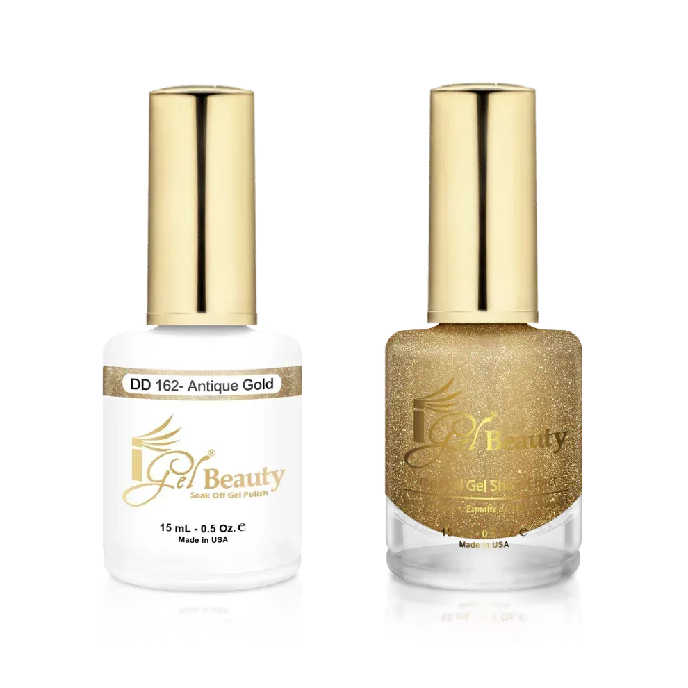 iGel Matching Duo Gel Polish 0.5oz - #162 Antique Gold - TTT Nails Supply