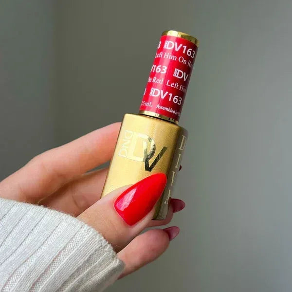 DND DIVA Duo Matching Color - #163 Left Him On Red - TTT Nails Supply