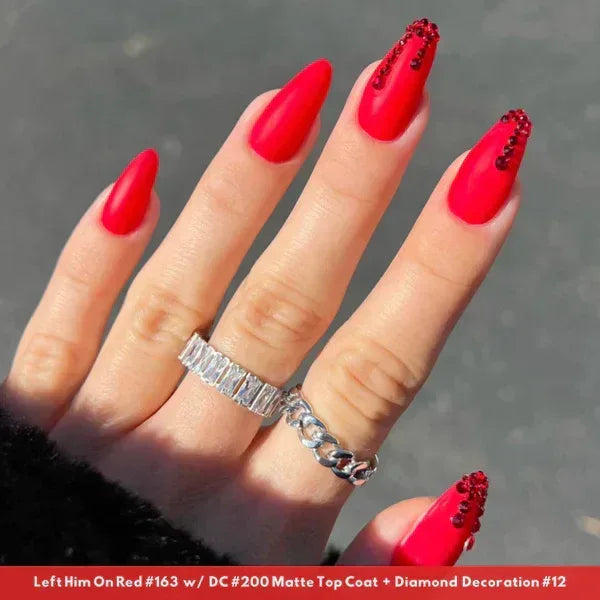 DND DIVA Duo Matching Color - #163 Left Him On Red - TTT Nails Supply