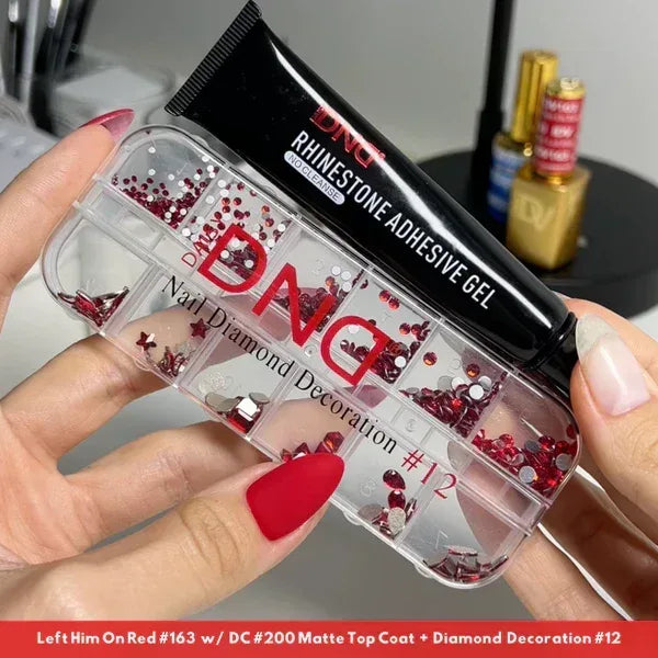 DND DIVA Duo Matching Color - #163 Left Him On Red - TTT Nails Supply