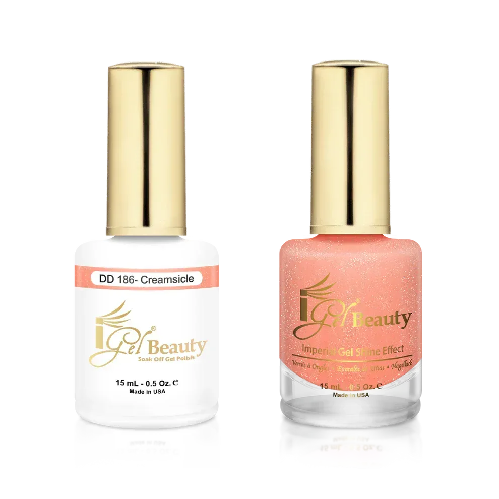 iGel Matching Duo Gel Polish 0.5oz - #186 Creamsicle - TTT Nails Supply