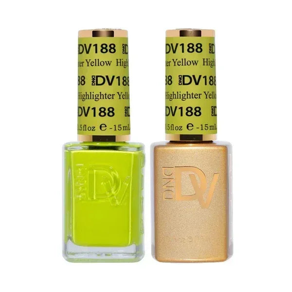 DND DIVA Duo Matching Color - #188 Highlighter Yellow - TTT Nails Supply