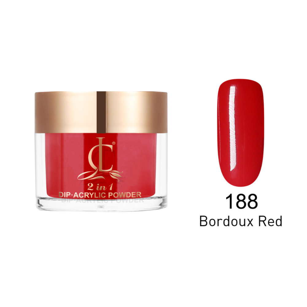 Cllam Dip Powder 2oz - CL188 BORDOUX RED