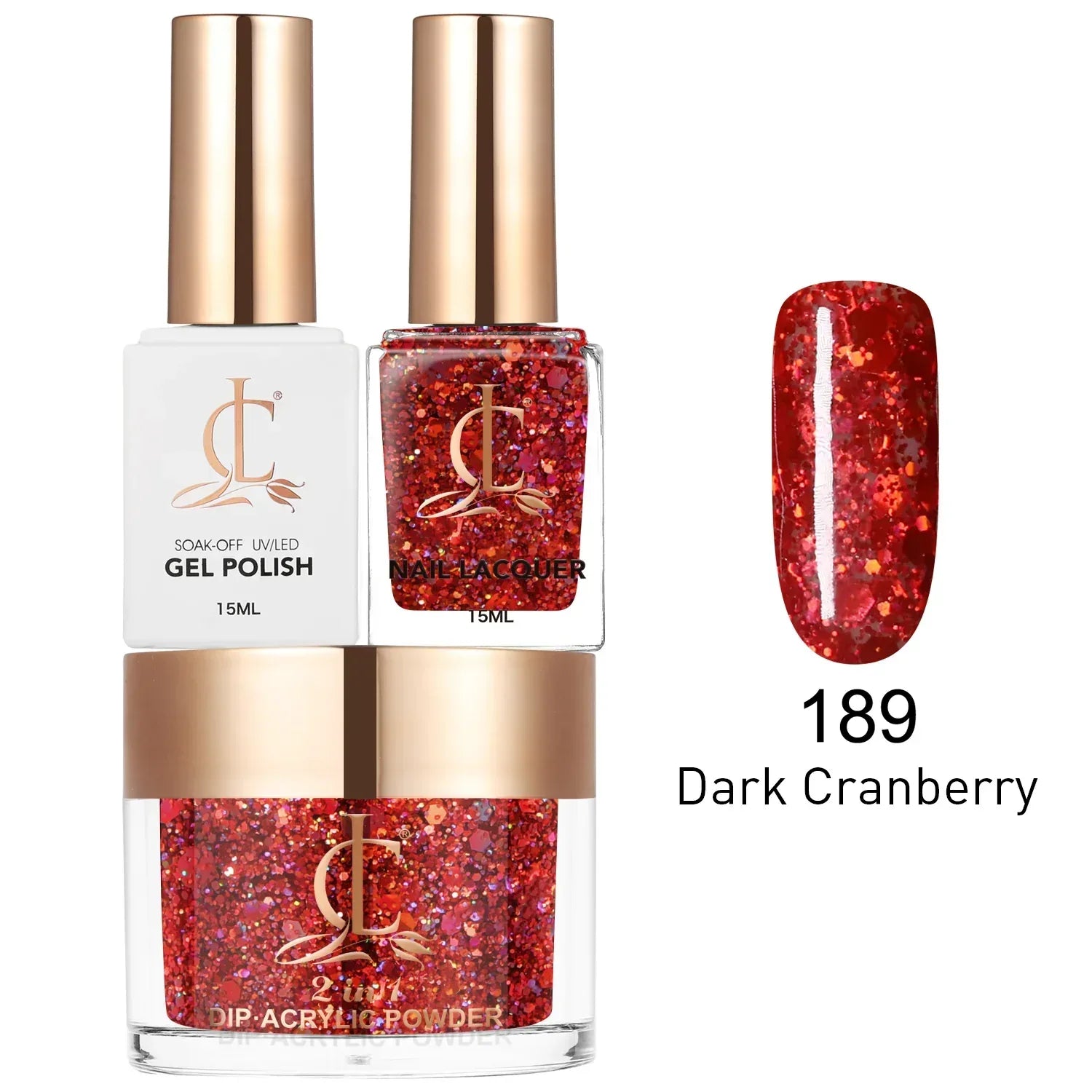 Cllam Matching 3in1 - CL189 DARK CRANBERRY - TTT Nails Supply