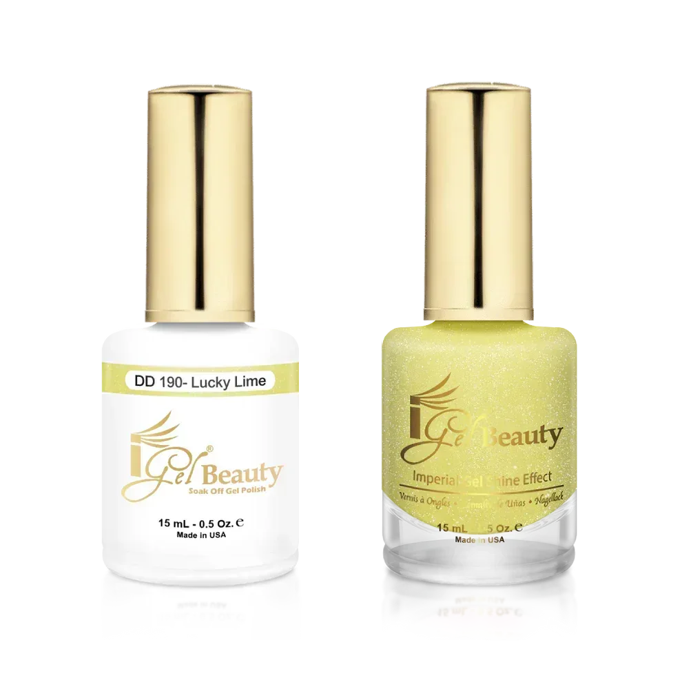iGel Matching Duo Gel Polish 0.5oz - #190 Lucky Lime - TTT Nails Supply