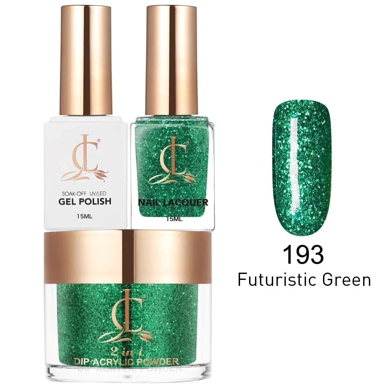 Cllam Matching 3in1 - CL193 FUTURISTIC GREEN - TTT Nails Supply