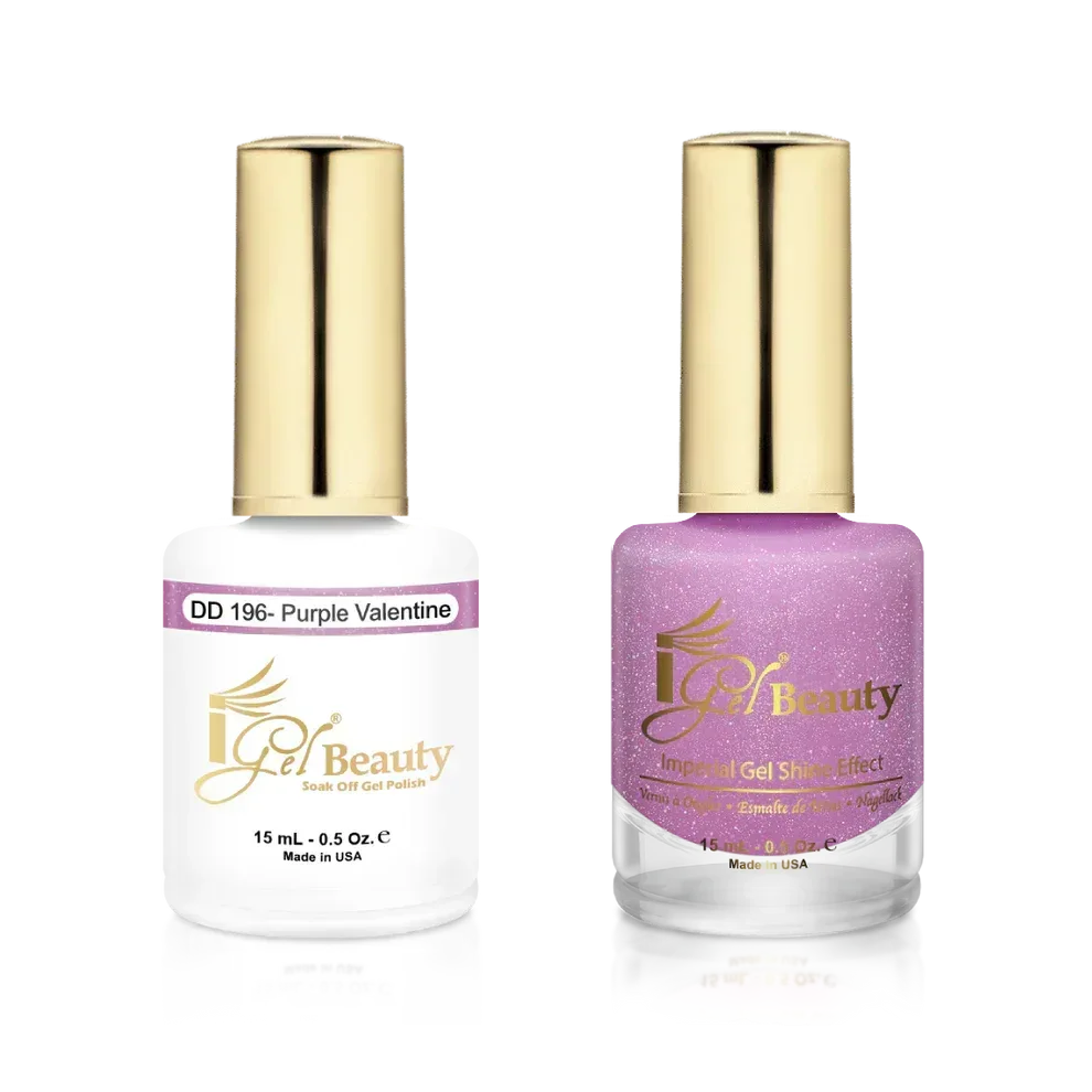 iGel Matching Duo Gel Polish 0.5oz - #196 Purple Valentine - TTT Nails Supply