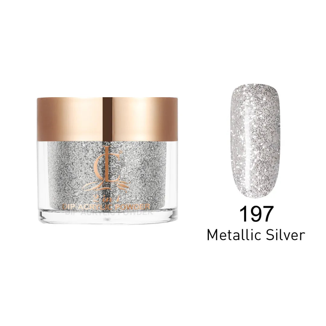 Cllam Dip Powder 2oz - CL197 METALLIC SILVER