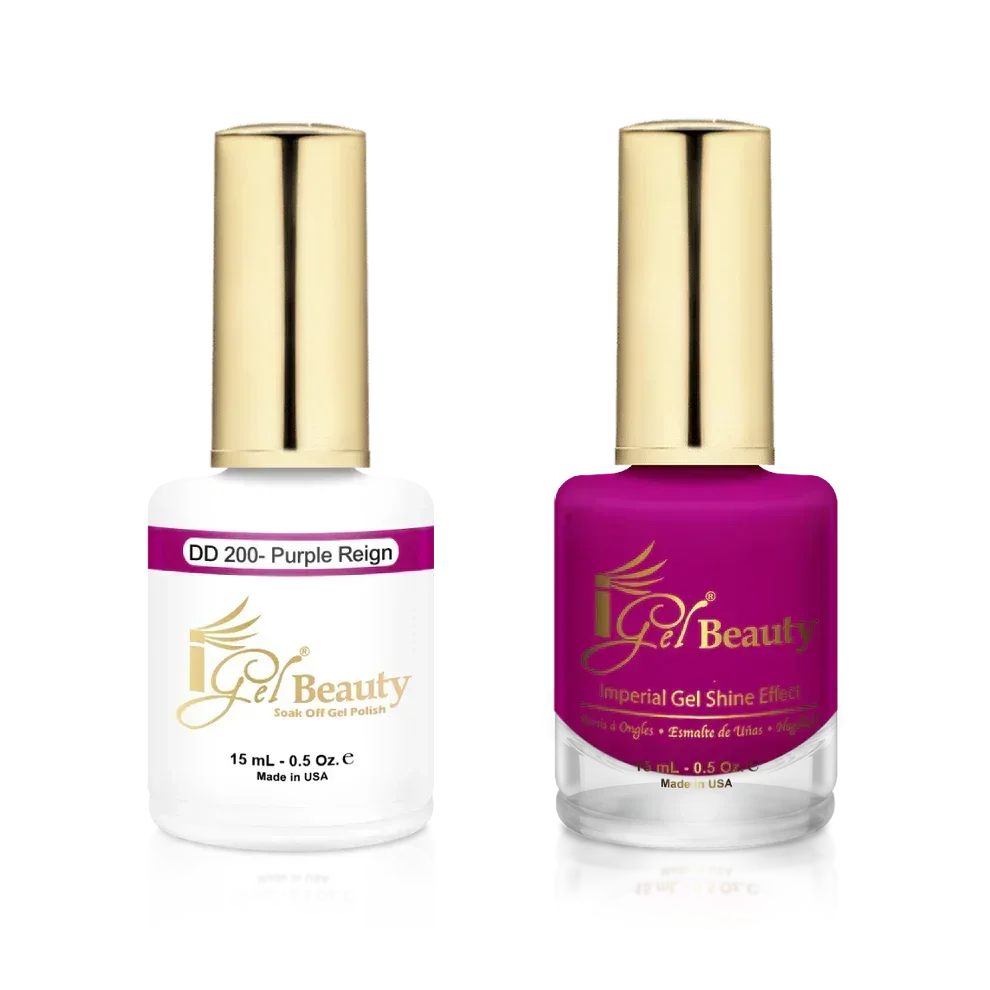 iGel Matching Duo Gel Polish 0.5oz - #200 Purple Reign - TTT Nails Supply