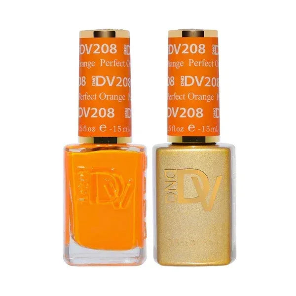 DND DIVA Duo Matching Color - #208 Perfect Orange - TTT Nails Supply