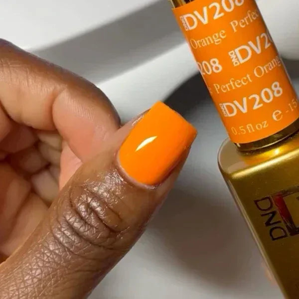 DND DIVA Duo Matching Color - #208 Perfect Orange - TTT Nails Supply